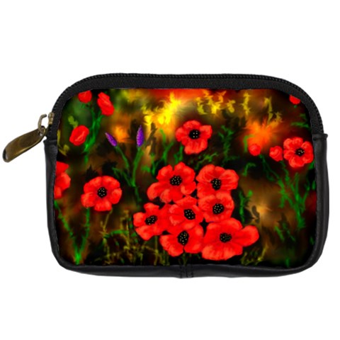  Poppies   by Ave Hurley ~ ArtRave.com Digital Camera Leather Case from ArtsNow.com Front