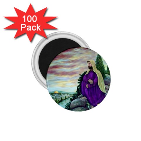 Jesus Overlooking Jerusalem Ave Hurley Ah 001 156 1.75  Magnet (100 pack)  from ArtsNow.com Front