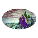 Jesus Overlooking Jerusalem Ave Hurley Ah 001 156 Magnet (Oval)