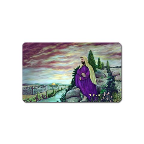 Jesus Overlooking Jerusalem Ave Hurley Ah 001 156 Magnet (Name Card) from ArtsNow.com Front