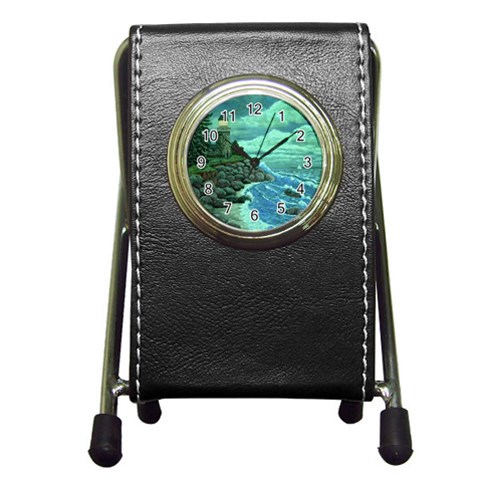 Jerry s Lighthouse  Ave Hurley  Ah 001 009 Wrap Canvas Version Pen Holder Desk Clock from ArtsNow.com Front