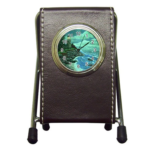 Jerry s Lighthouse  Ave Hurley  Ah 001 009 Wrap Canvas Version Pen Holder Desk Clock from ArtsNow.com Front
