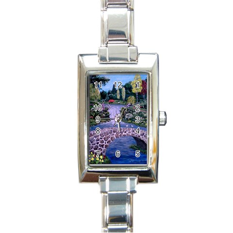 My Garden By Ave Hurley Ah 001 163 Original 1 45mg Rectangular Italian Charm Watch from ArtsNow.com Front