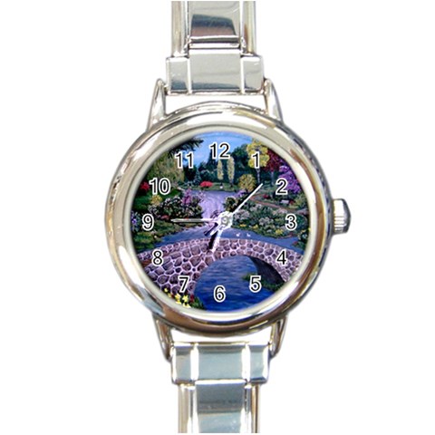 My Garden By Ave Hurley Ah 001 163 Original 1 45mg Round Italian Charm Watch from ArtsNow.com Front