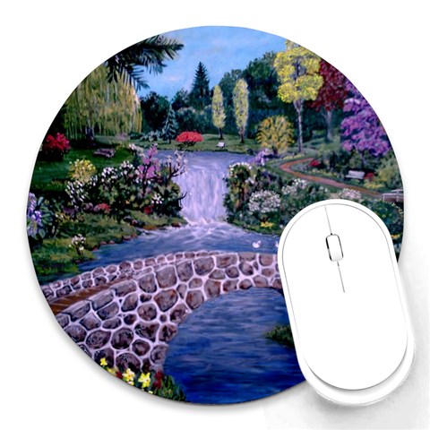 My Garden By Ave Hurley Ah 001 163 Original 1 45mg Round Mousepad from ArtsNow.com Front
