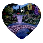 My Garden By Ave Hurley Ah 001 163 Original 1 45mg Ornament (Heart)