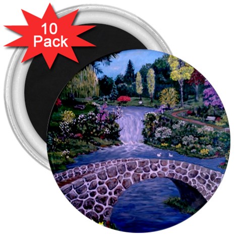 My Garden By Ave Hurley Ah 001 163 Original 1 45mg 3  Magnet (10 pack) from ArtsNow.com Front