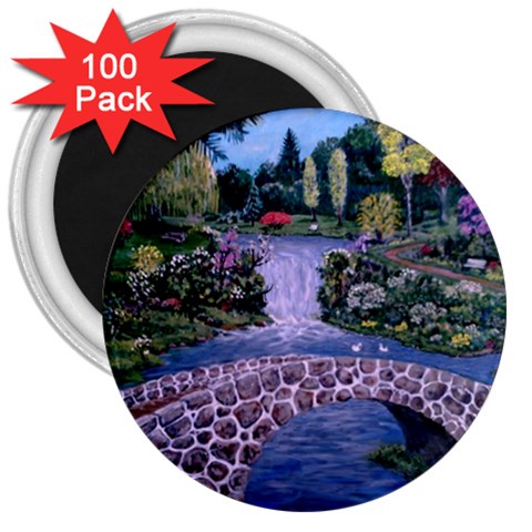 My Garden By Ave Hurley Ah 001 163 Original 1 45mg 3  Magnet (100 pack) from ArtsNow.com Front