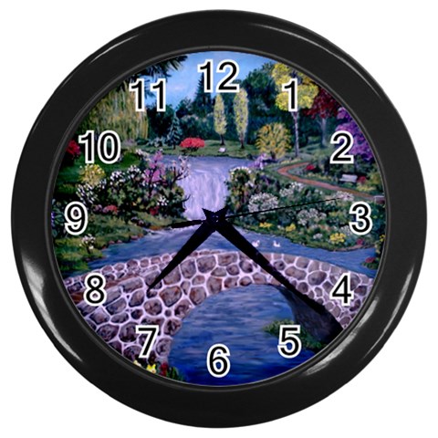 My Garden By Ave Hurley Ah 001 163 Original 1 45mg Wall Clock (Black) from ArtsNow.com Front
