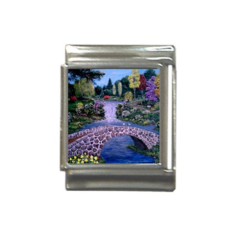 My Garden By Ave Hurley Ah 001 163 Original 1 45mg Italian Charm (13mm) from ArtsNow.com Front