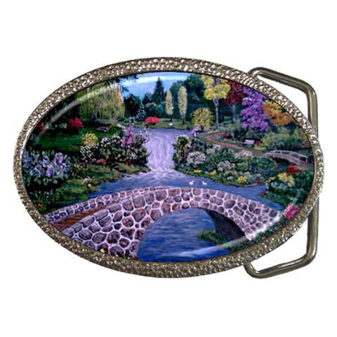 My Garden By Ave Hurley Ah 001 163 Original 1 45mg Belt Buckle from ArtsNow.com Front