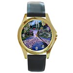 My Garden By Ave Hurley Ah 001 163 Original 1 45mg Round Gold Metal Watch