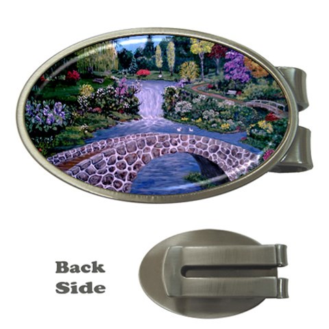 My Garden By Ave Hurley Ah 001 163 Original 1 45mg Money Clip (Oval) from ArtsNow.com Front