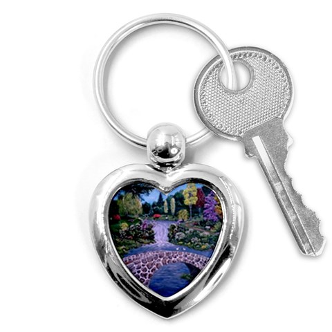 My Garden By Ave Hurley Ah 001 163 Original 1 45mg Key Chain (Heart) from ArtsNow.com Front