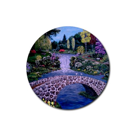 My Garden By Ave Hurley Ah 001 163 Original 1 45mg Rubber Coaster (Round) from ArtsNow.com Front
