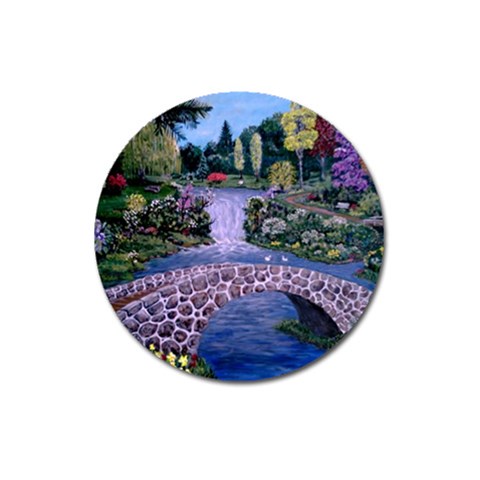 My Garden By Ave Hurley Ah 001 163 Original 1 45mg Magnet 3  (Round) from ArtsNow.com Front