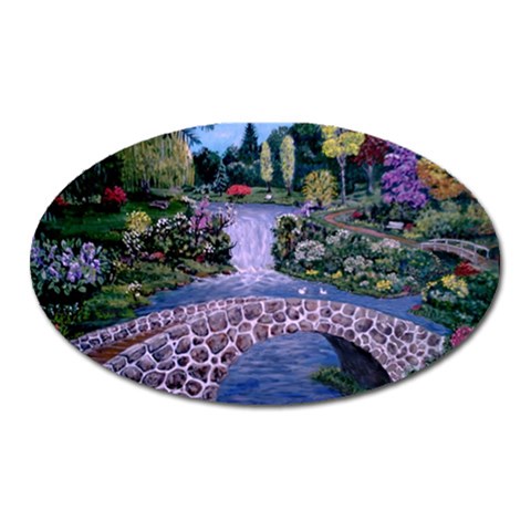 My Garden By Ave Hurley Ah 001 163 Original 1 45mg Magnet (Oval) from ArtsNow.com Front