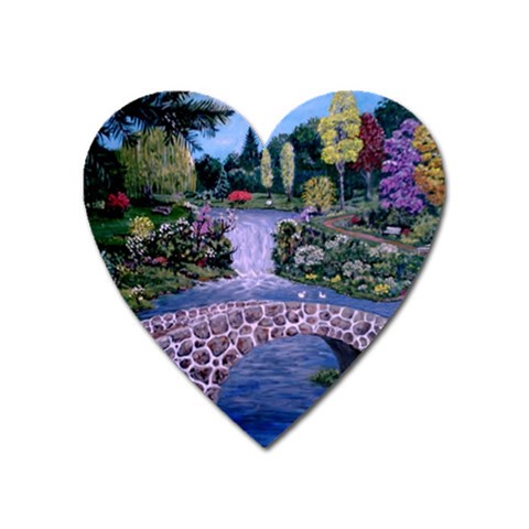 My Garden By Ave Hurley Ah 001 163 Original 1 45mg Magnet (Heart) from ArtsNow.com Front