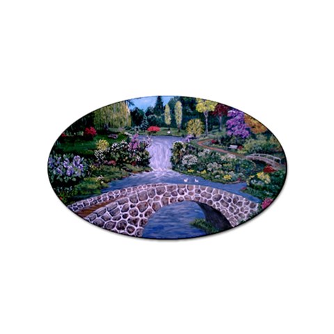My Garden By Ave Hurley Ah 001 163 Original 1 45mg Sticker Oval (100 pack) from ArtsNow.com Front