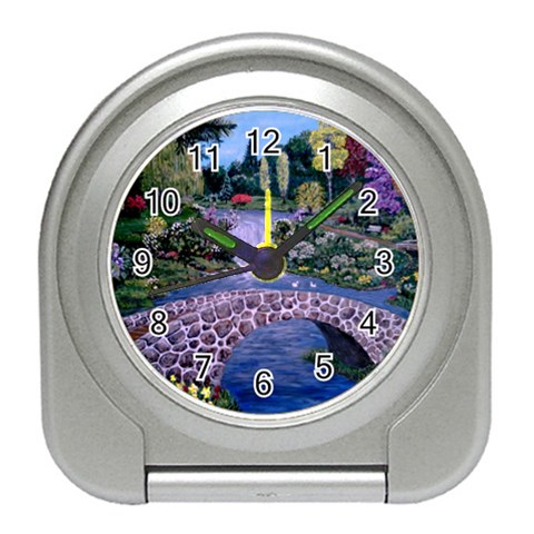 My Garden By Ave Hurley Ah 001 163 Original 1 45mg Travel Alarm Clock from ArtsNow.com Front