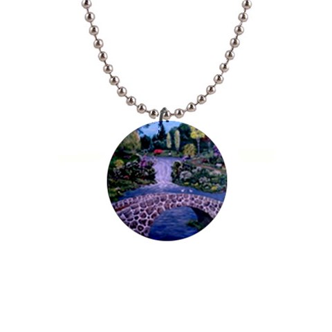 My Garden By Ave Hurley Ah 001 163 Original 1 45mg 1  Button Necklace from ArtsNow.com Front