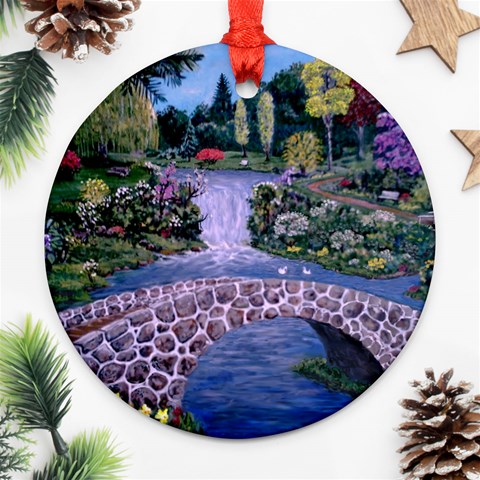 My Garden By Ave Hurley Ah 001 163 Original 1 45mg Round Ornament (Two Sides) from ArtsNow.com Back