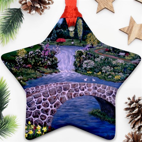 My Garden By Ave Hurley Ah 001 163 Original 1 45mg Star Ornament (Two Sides) from ArtsNow.com Front