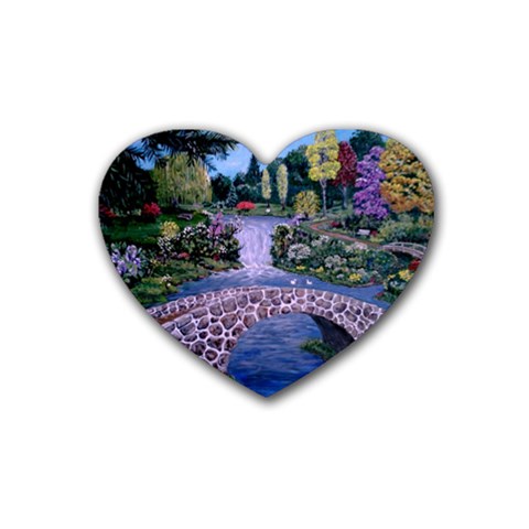 My Garden By Ave Hurley Ah 001 163 Original 1 45mg Rubber Coaster (Heart) from ArtsNow.com Front