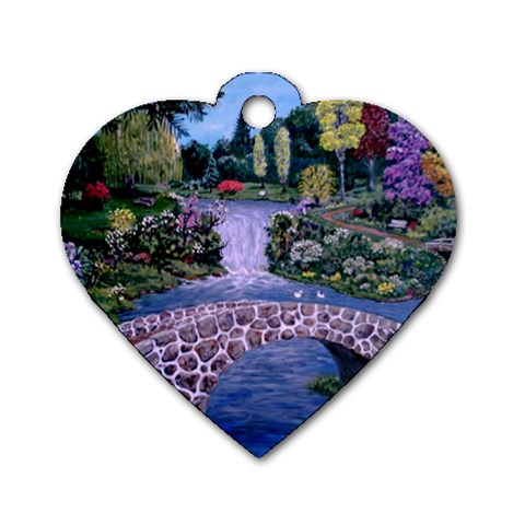 My Garden By Ave Hurley Ah 001 163 Original 1 45mg Dog Tag Heart (One Side) from ArtsNow.com Front