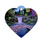 My Garden By Ave Hurley Ah 001 163 Original 1 45mg Dog Tag Heart (One Side)