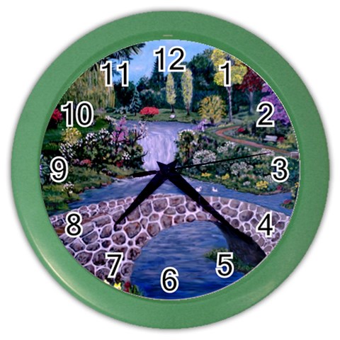 My Garden By Ave Hurley Ah 001 163 Original 1 45mg Color Wall Clock from ArtsNow.com Front