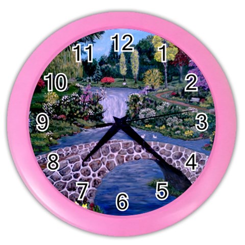 My Garden By Ave Hurley Ah 001 163 Original 1 45mg Color Wall Clock from ArtsNow.com Front