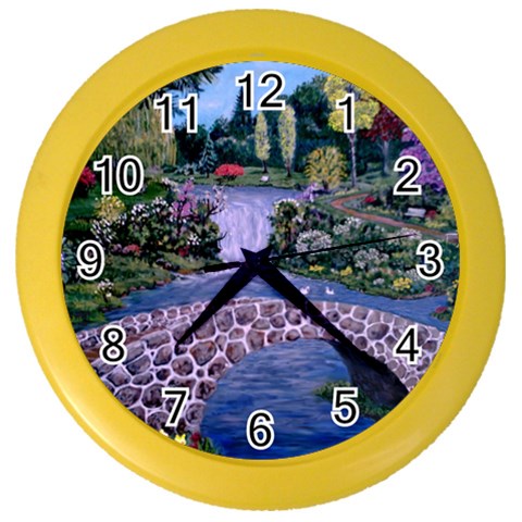 My Garden By Ave Hurley Ah 001 163 Original 1 45mg Color Wall Clock from ArtsNow.com Front