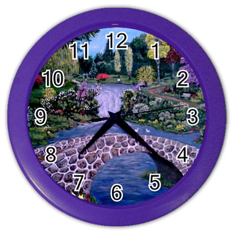My Garden By Ave Hurley Ah 001 163 Original 1 45mg Color Wall Clock from ArtsNow.com Front