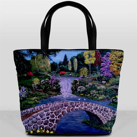 My Garden By Ave Hurley Ah 001 163 Original 1 45mg Bucket Bag from ArtsNow.com Front