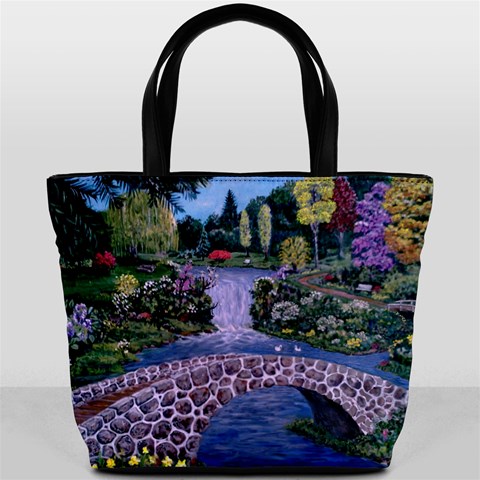 My Garden By Ave Hurley Ah 001 163 Original 1 45mg Bucket Bag from ArtsNow.com Back