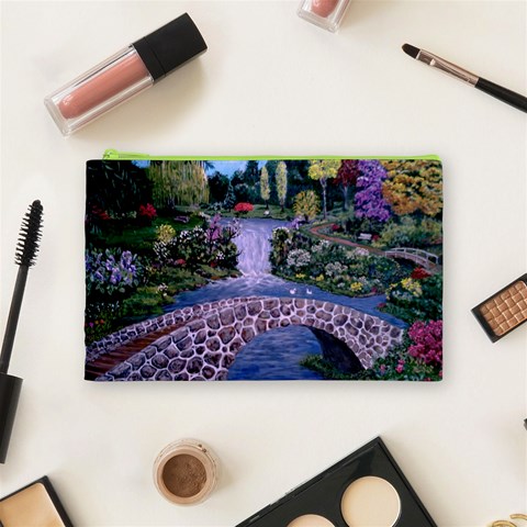 My Garden By Ave Hurley Ah 001 163 Original 1 45mg Cosmetic Bag (Medium) from ArtsNow.com Front