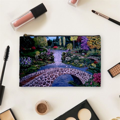 My Garden By Ave Hurley Ah 001 163 Original 1 45mg Cosmetic Bag (Medium) from ArtsNow.com Front