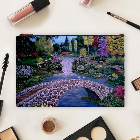 My Garden By Ave Hurley Ah 001 163 Original 1 45mg Cosmetic Bag (Large) from ArtsNow.com Front
