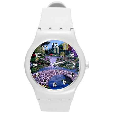 My Garden By Ave Hurley Ah 001 163 Original 1 45mg Round Plastic Sport Watch Medium from ArtsNow.com Front
