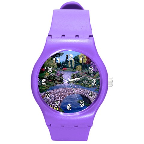 My Garden By Ave Hurley Ah 001 163 Original 1 45mg Round Plastic Sport Watch Medium from ArtsNow.com Front