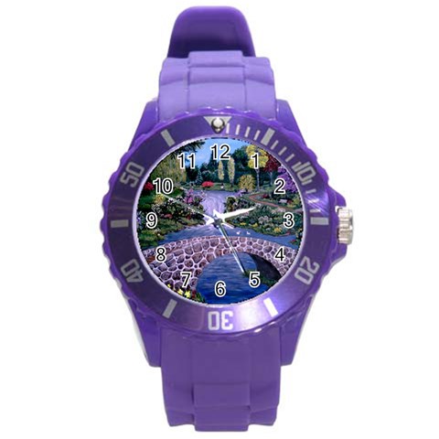 My Garden By Ave Hurley Ah 001 163 Original 1 45mg Round Plastic Sport Watch Large from ArtsNow.com Front
