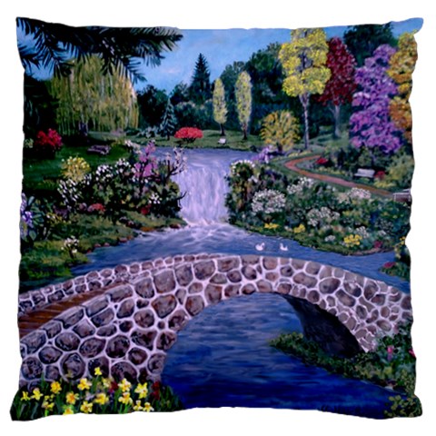 My Garden By Ave Hurley Ah 001 163 Original 1 45mg Large Cushion Case (One Side) from ArtsNow.com Front