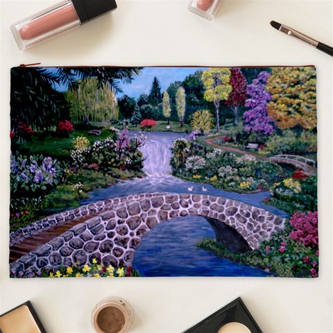 My Garden By Ave Hurley Ah 001 163 Original 1 45mg Cosmetic Bag (XXL) from ArtsNow.com Front