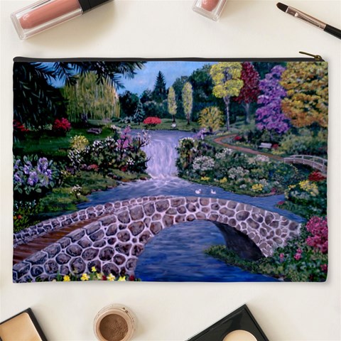 My Garden By Ave Hurley Ah 001 163 Original 1 45mg Cosmetic Bag (XXXL) from ArtsNow.com Back