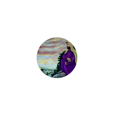 Jesus Looking At The Temple   Ave Hurley  Ah 001 159 1  Mini Magnet from ArtsNow.com Front