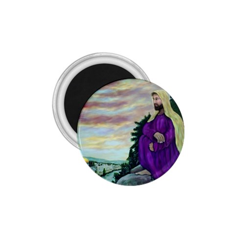 Jesus Looking At The Temple   Ave Hurley  Ah 001 159 1.75  Magnet from ArtsNow.com Front