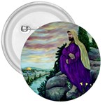 Jesus Overlooking Jerusalem by Ave Hurley - 3  Button