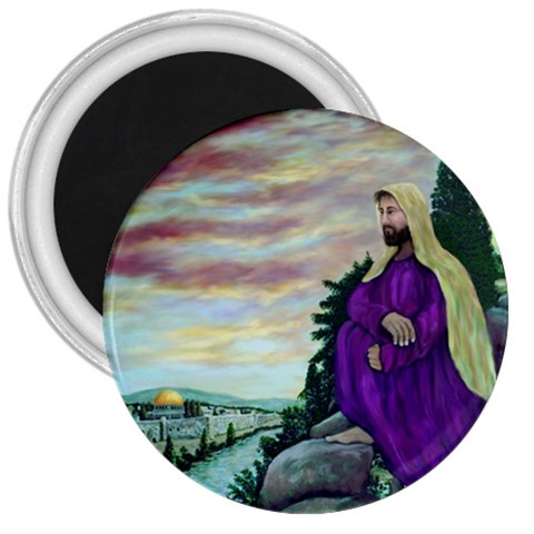 Jesus Looking At The Temple   Ave Hurley  Ah 001 159 3  Magnet from ArtsNow.com Front