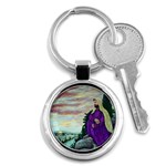 Jesus Overlooking Jerusalem - [1] Ave Hurley of ArtRevu - Key Chain (Round)